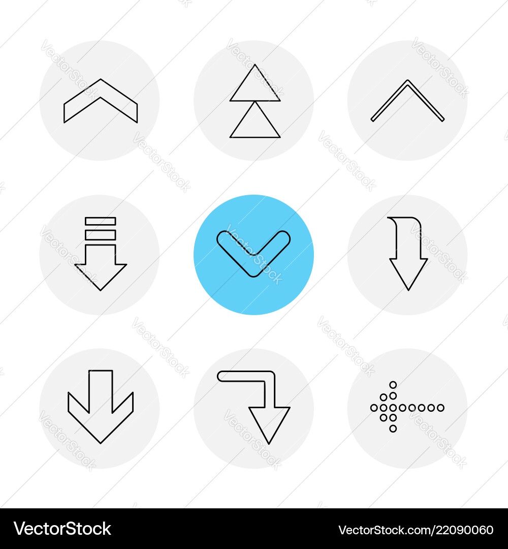 Arrows directions pointer arrow user vector image
