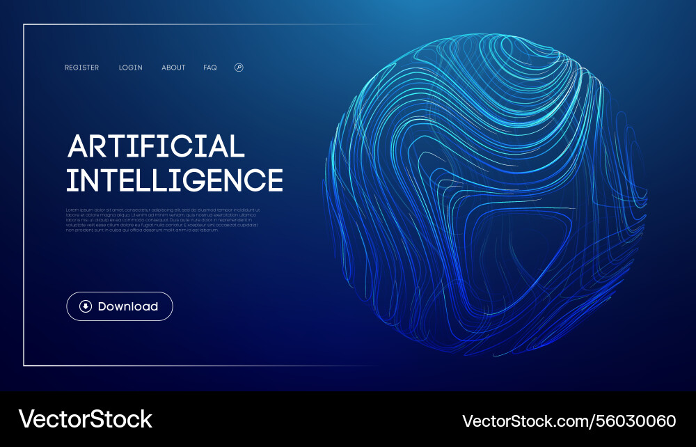 Artificial intelligence technology with abstract Artificial intelligence technology with abstract vector image