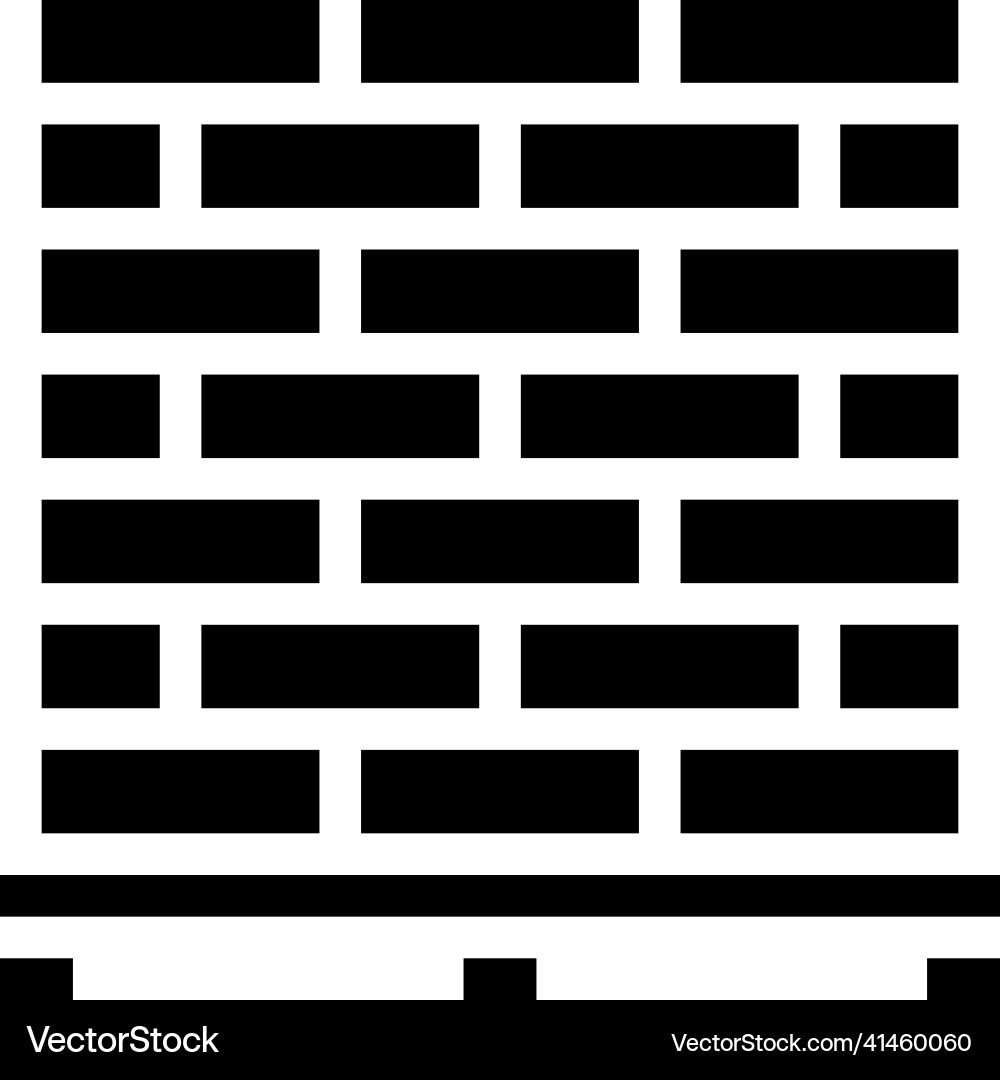 Brick construction material glyph icon Royalty Free Vector