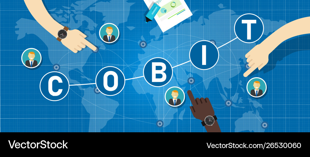 Cobit control objectives for information Cobit control objectives for information vector image