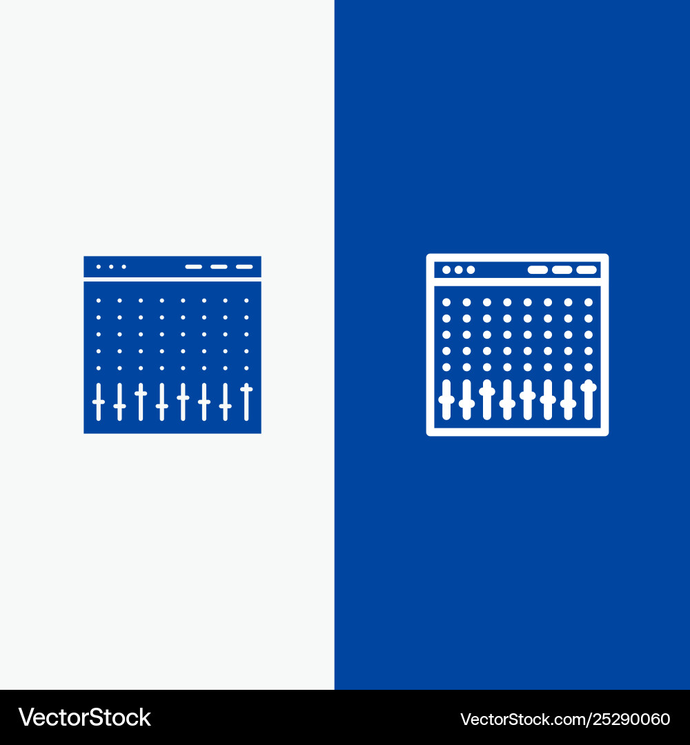 Console control controller hardware mixer line vector image
