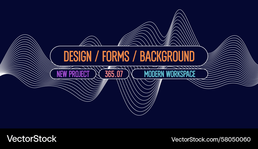 Dynamic Waves Abstract Background Vector Image