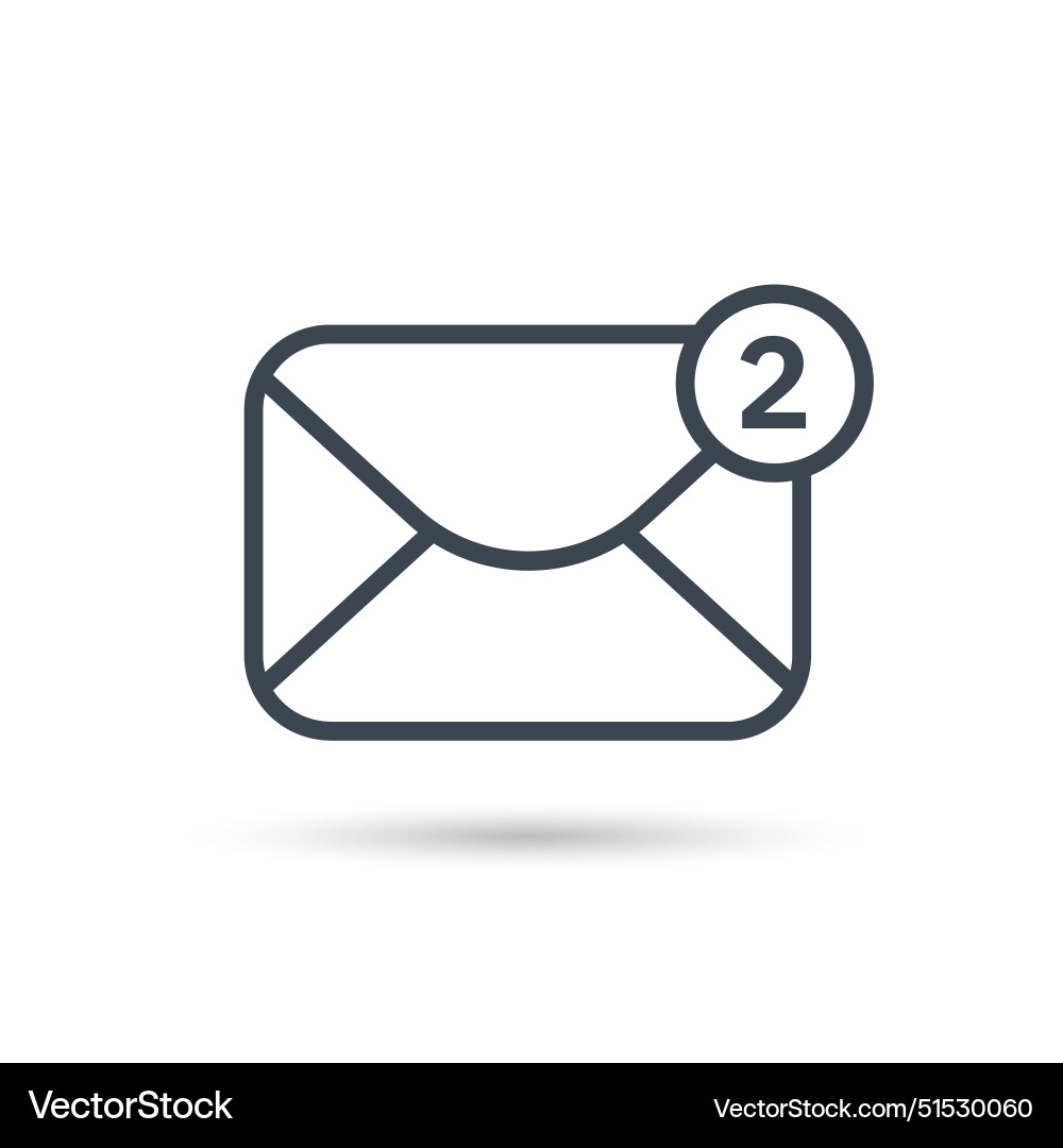 Envelope with incoming message symbol Envelope with incoming message symbol vector image