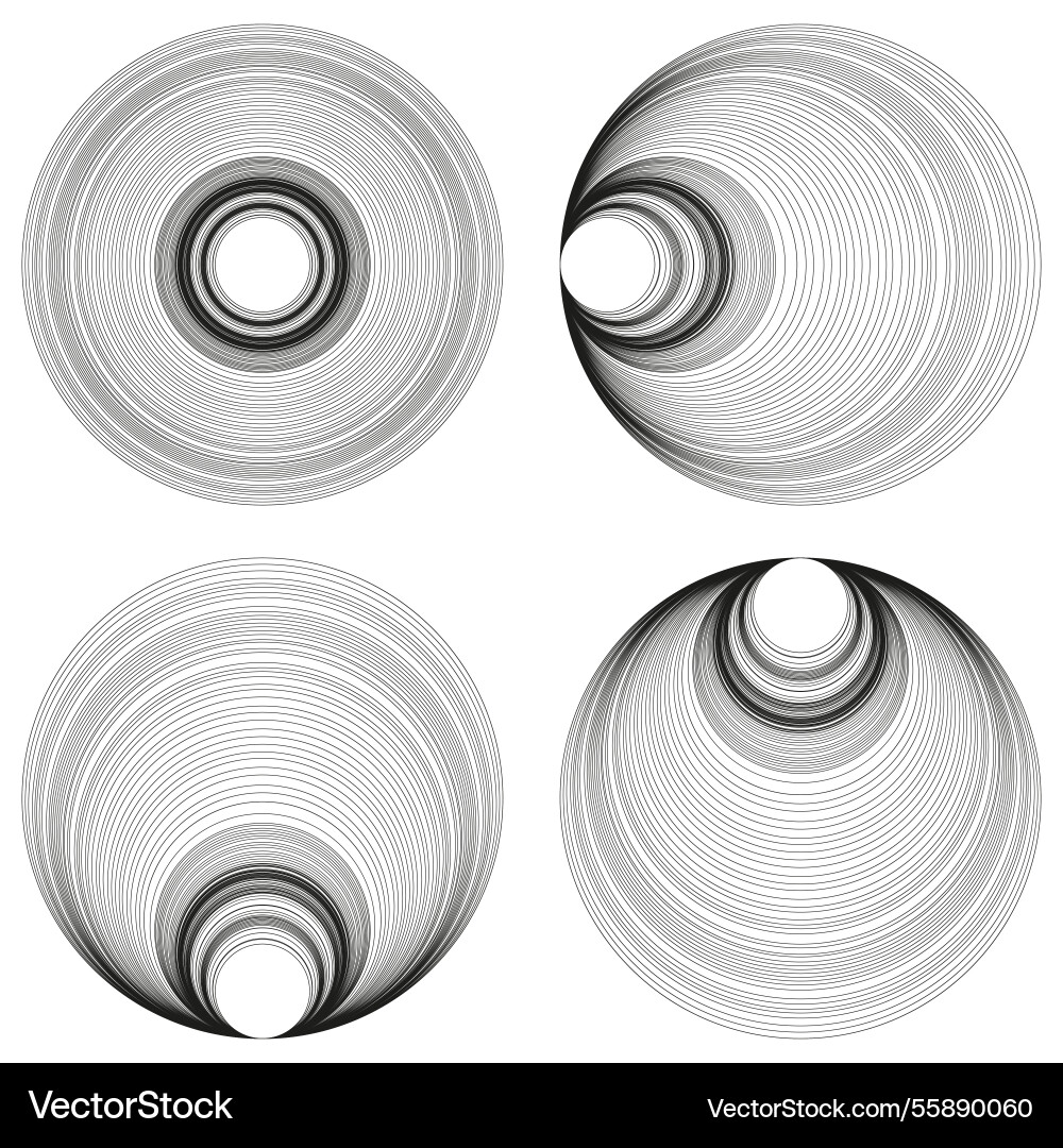 Geometric circle patterns concentric abstract Geometric circle patterns concentric abstract vector image