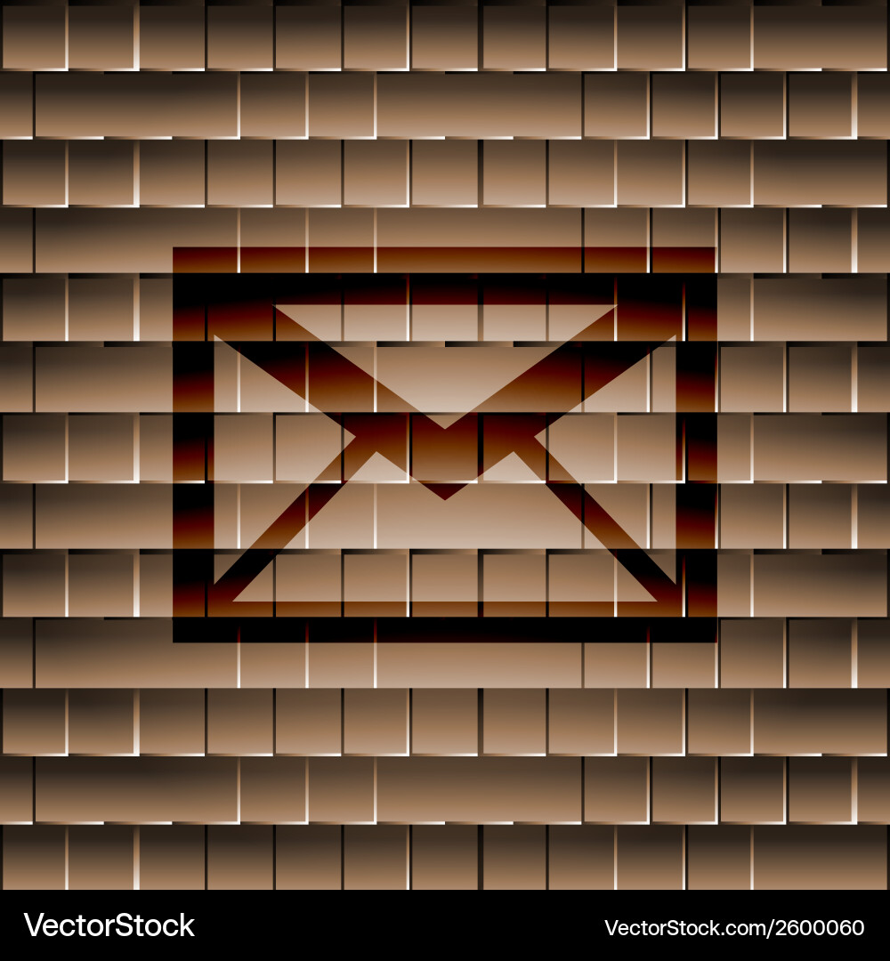 Mail envelope flat modern web button and space vector image