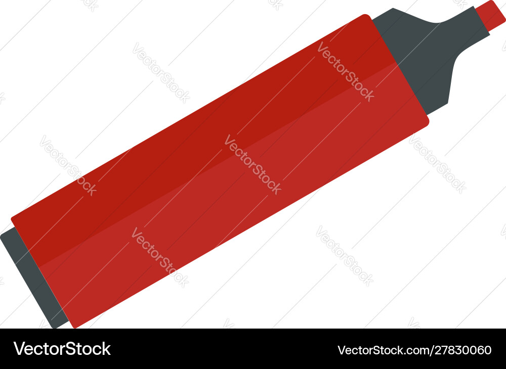 Red marker icon flat style Red marker icon flat style vector image