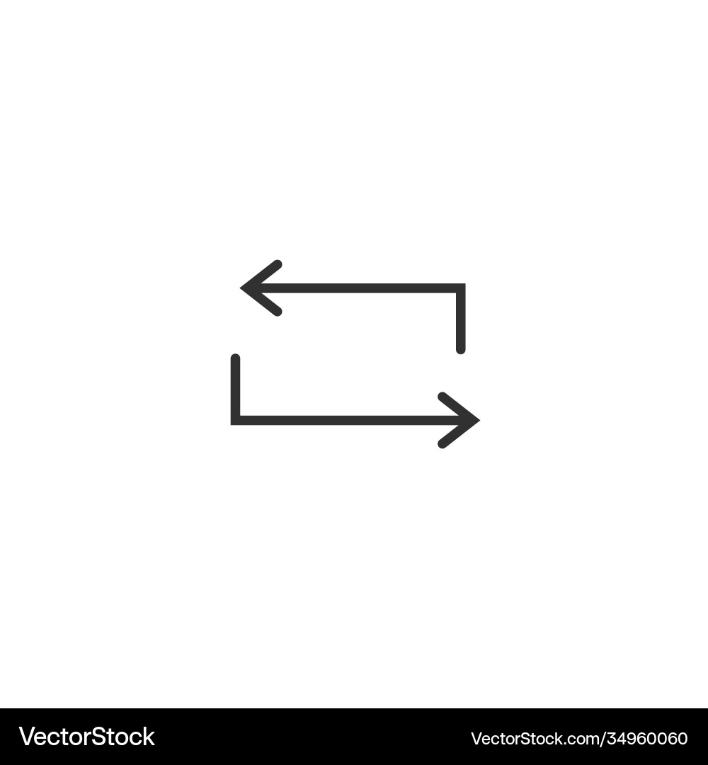 Repetitive process icon with square arrows Vector Image