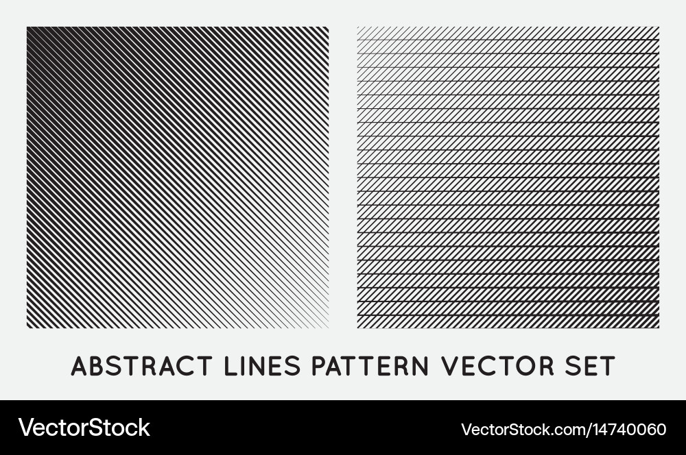 Set diagonal oblique edgy lines pattern vector image