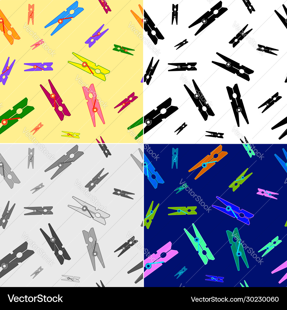 Set seamless patterns with multi-colored Set seamless patterns with multi-colored vector image