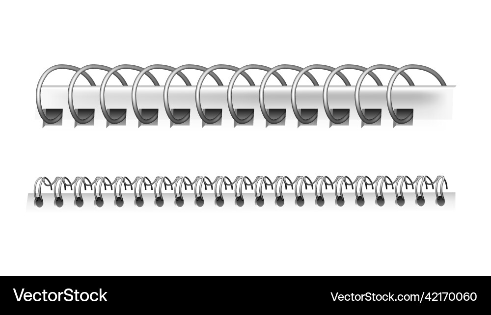 Spiral spring of calendar or notepad set Spiral spring of calendar or notepad set vector image