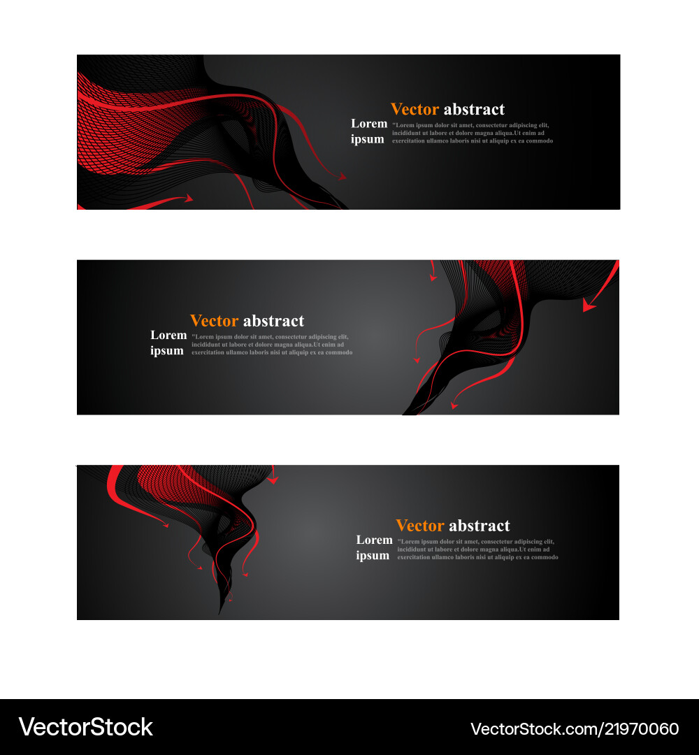 Website header or banner web set abstract Website header or banner web set abstract vector image
