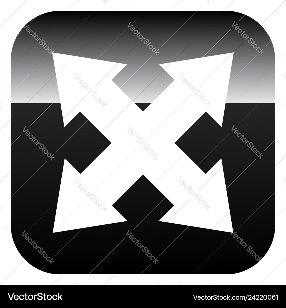 4-way arrow as expand resize adjustment alignment vector image