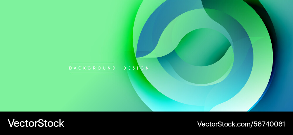 Abstract green blue layers create dynamic flowing Vector Image