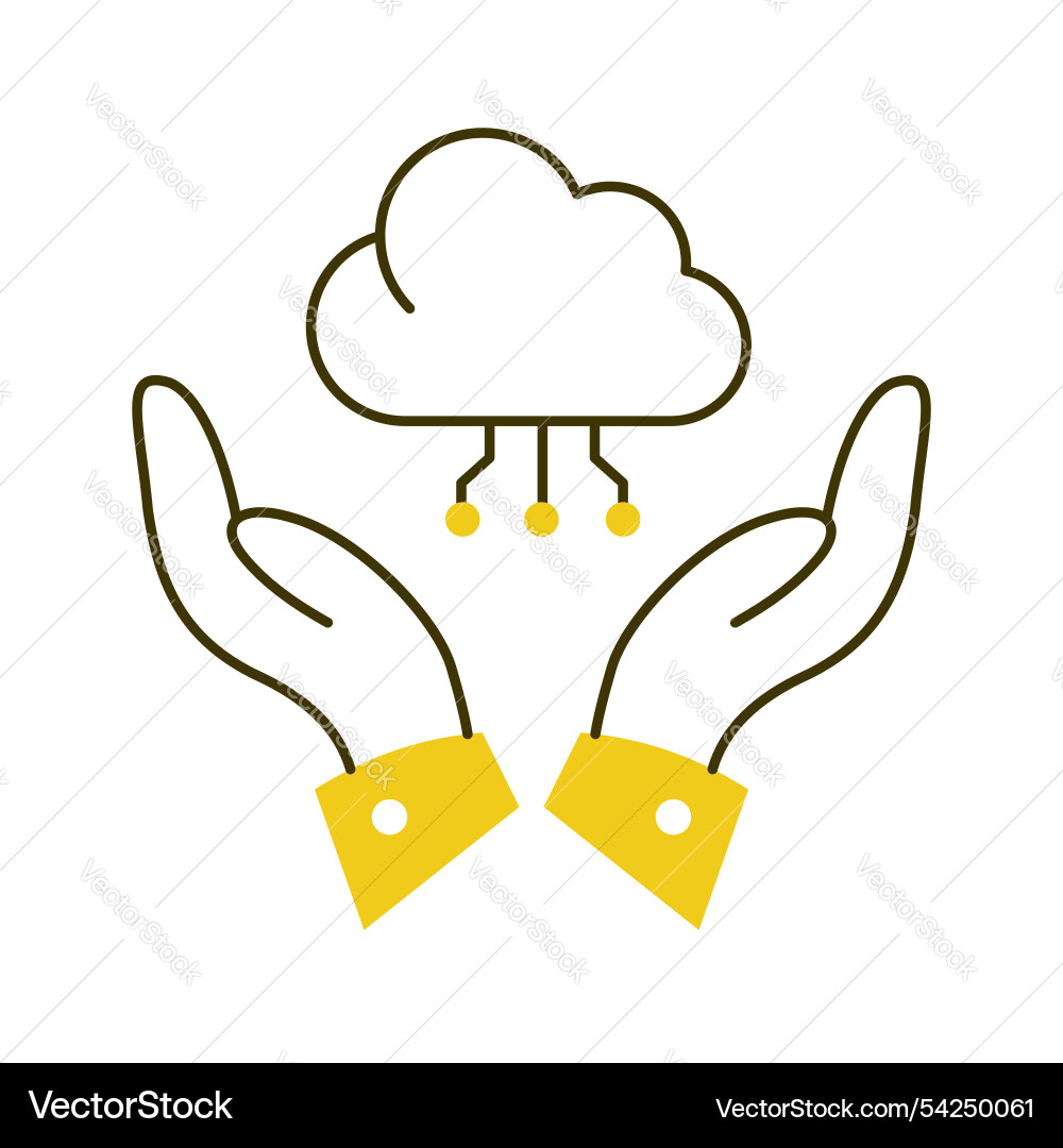 Ai cloud platform for automated intelligence icon Ai cloud platform for automated intelligence icon vector image