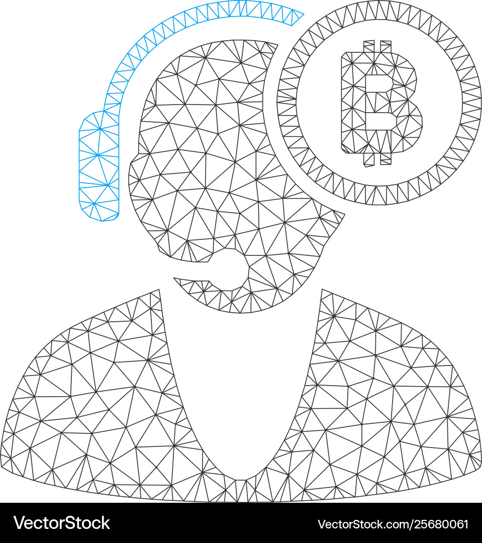 Bitcoin operator mesh 2d model Bitcoin operator mesh 2d model vector image