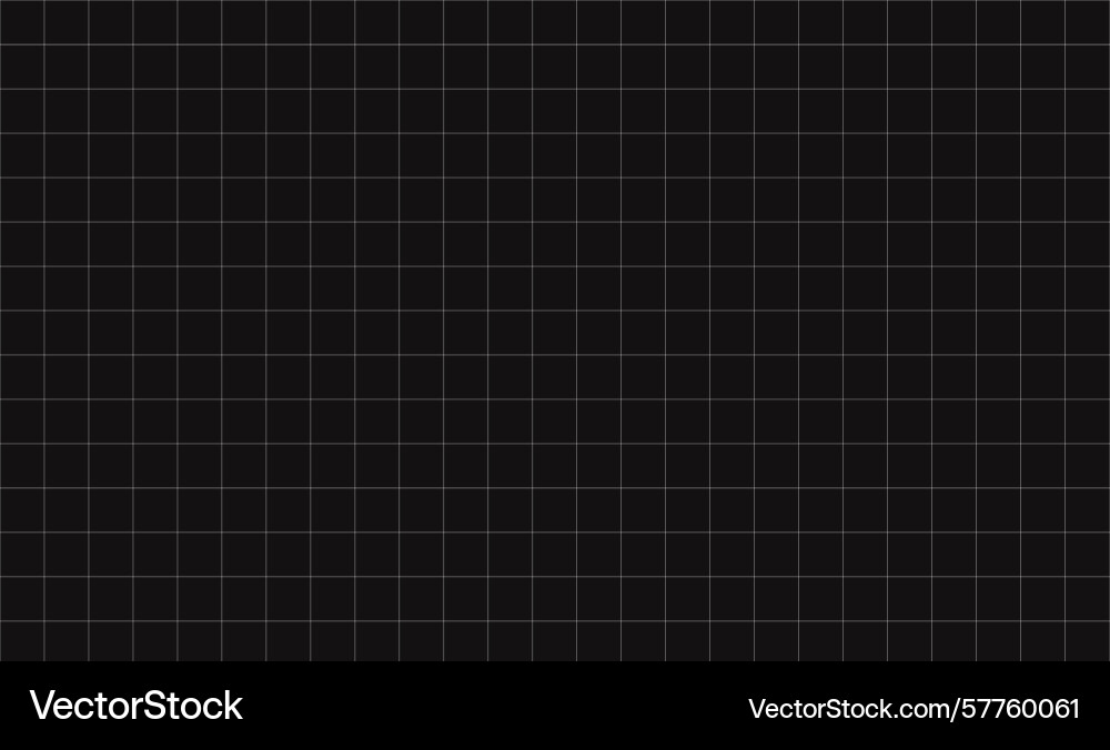 Black squared grid texture graph paper vector image