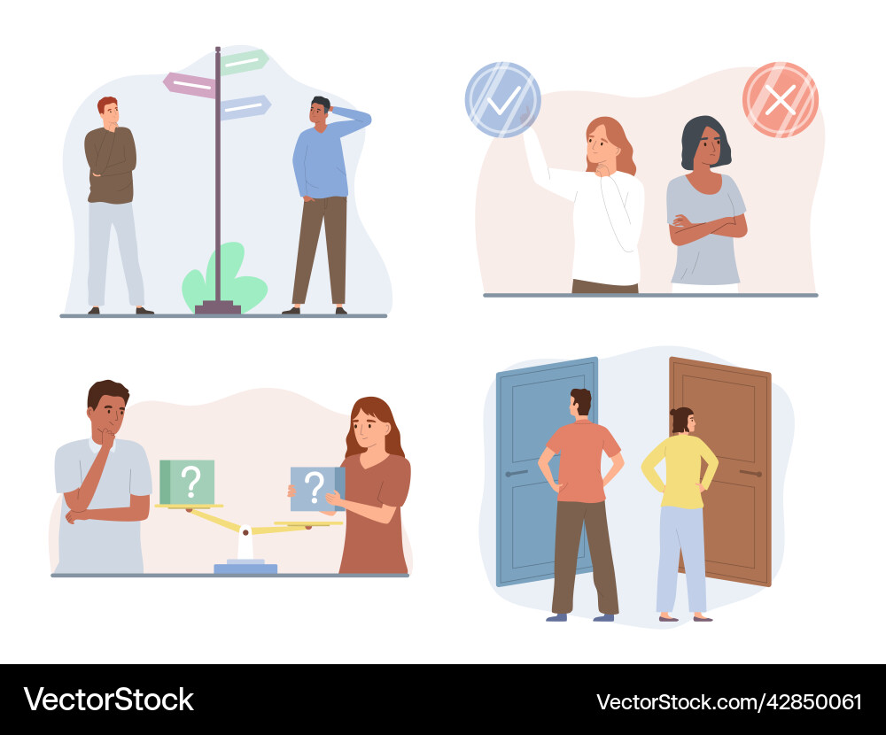 Decision Making Concepts vector image