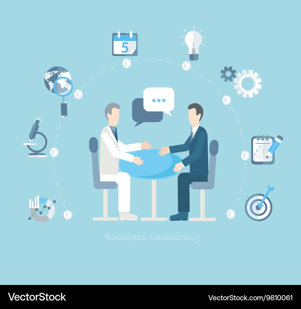 Flat design concepts for business vector image