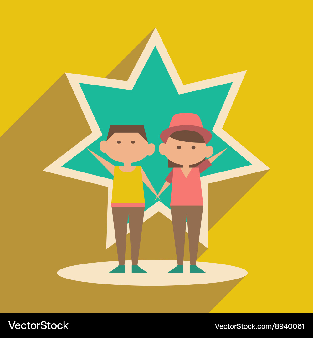 Flat with shadow icon and mobile application best Vector Image