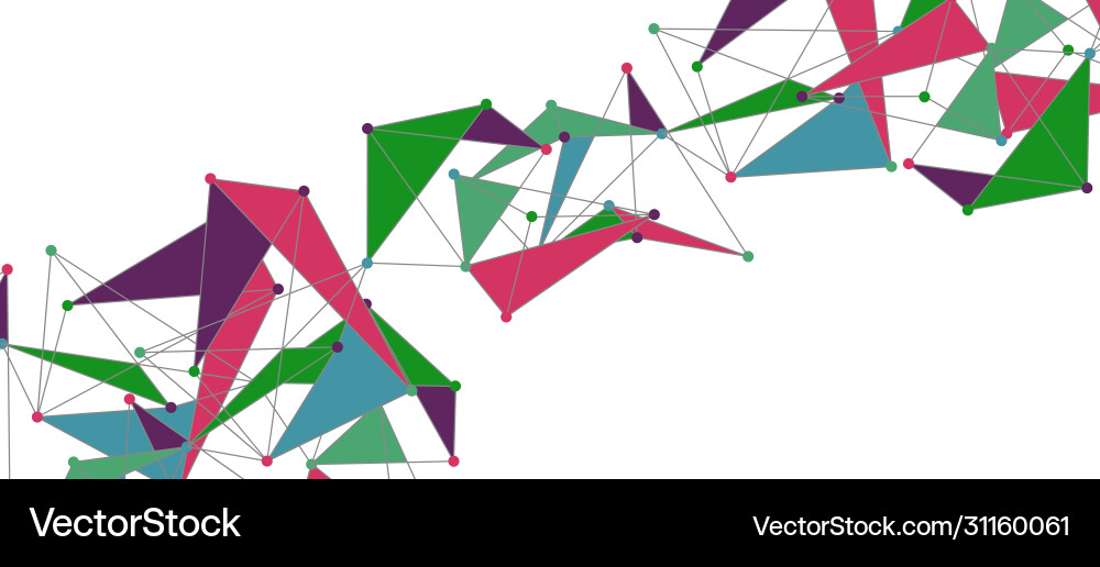 Line points connections triangular technology Vector Image
