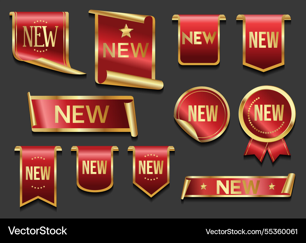 New Product Badge Icons vector image