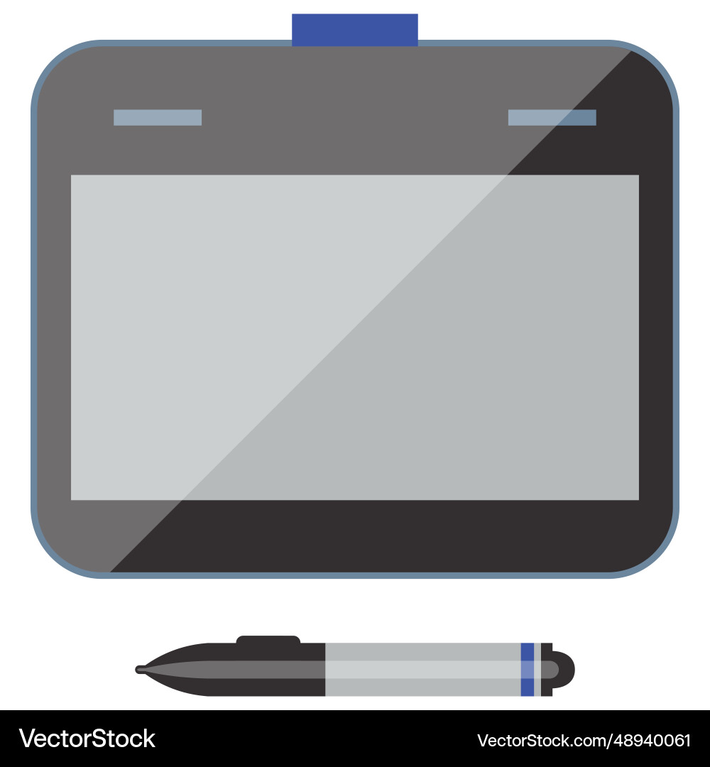 Notebook device flat icon Notebook device flat icon vector image