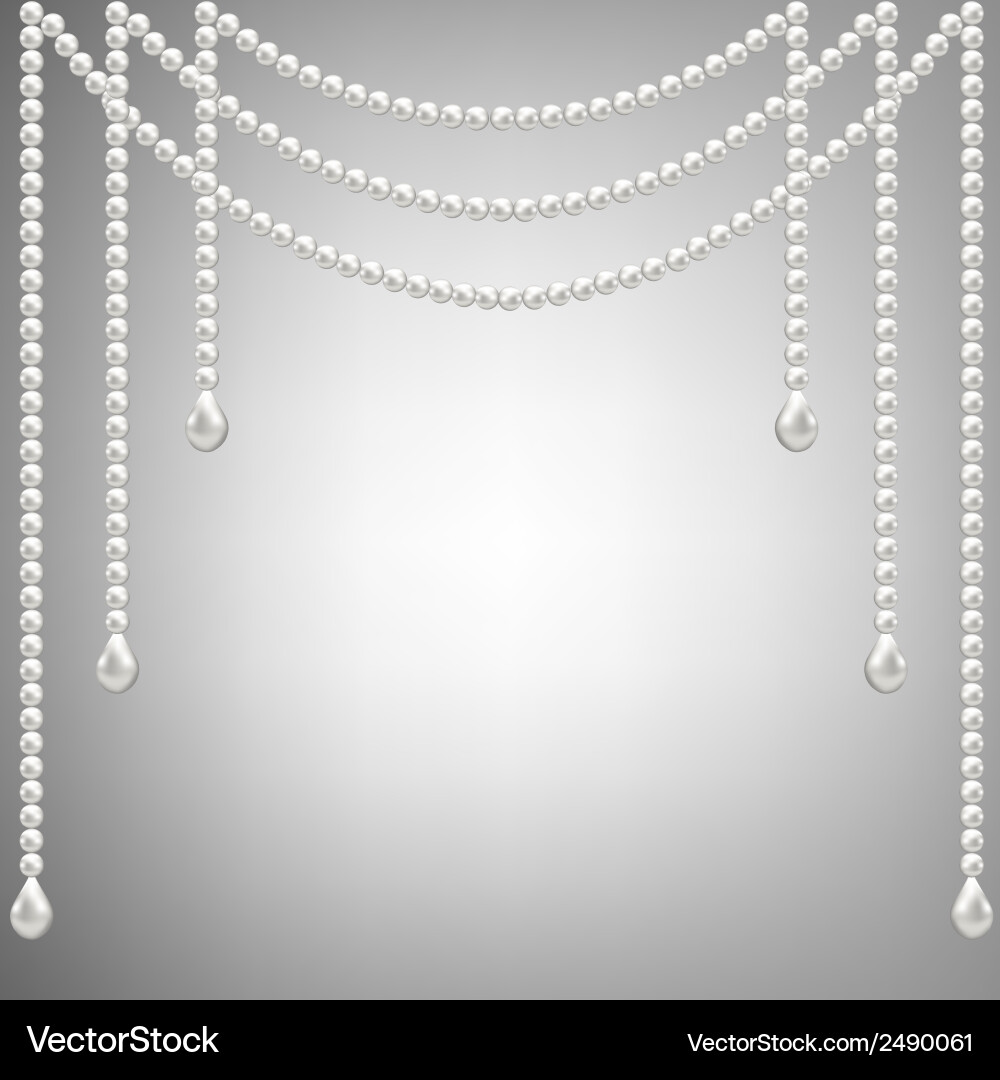 Pearl necklace Royalty Free Vector Image - VectorStock