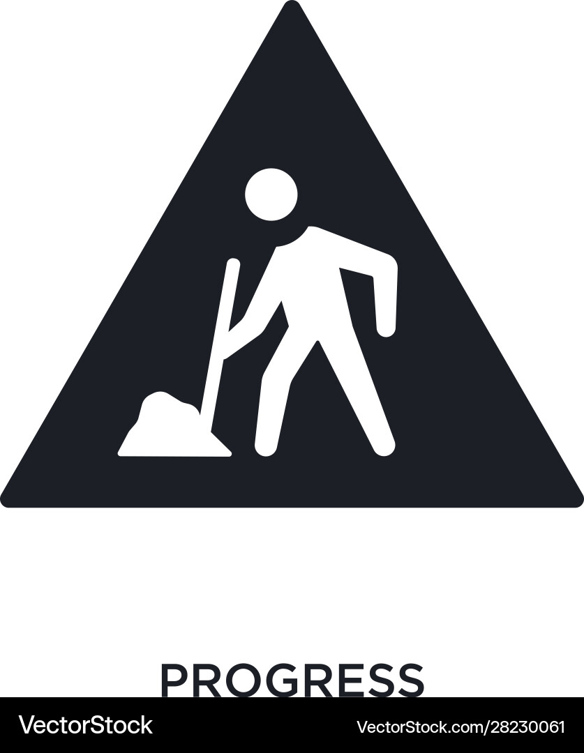 Progress isolated icon simple element from Vector Image
