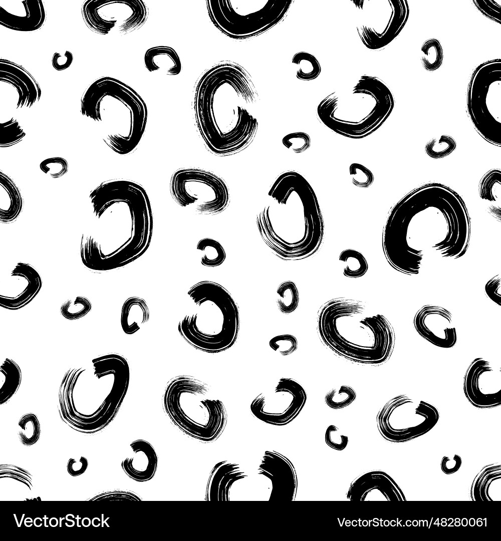 Seamless pattern with sketch circles shape Vector Image