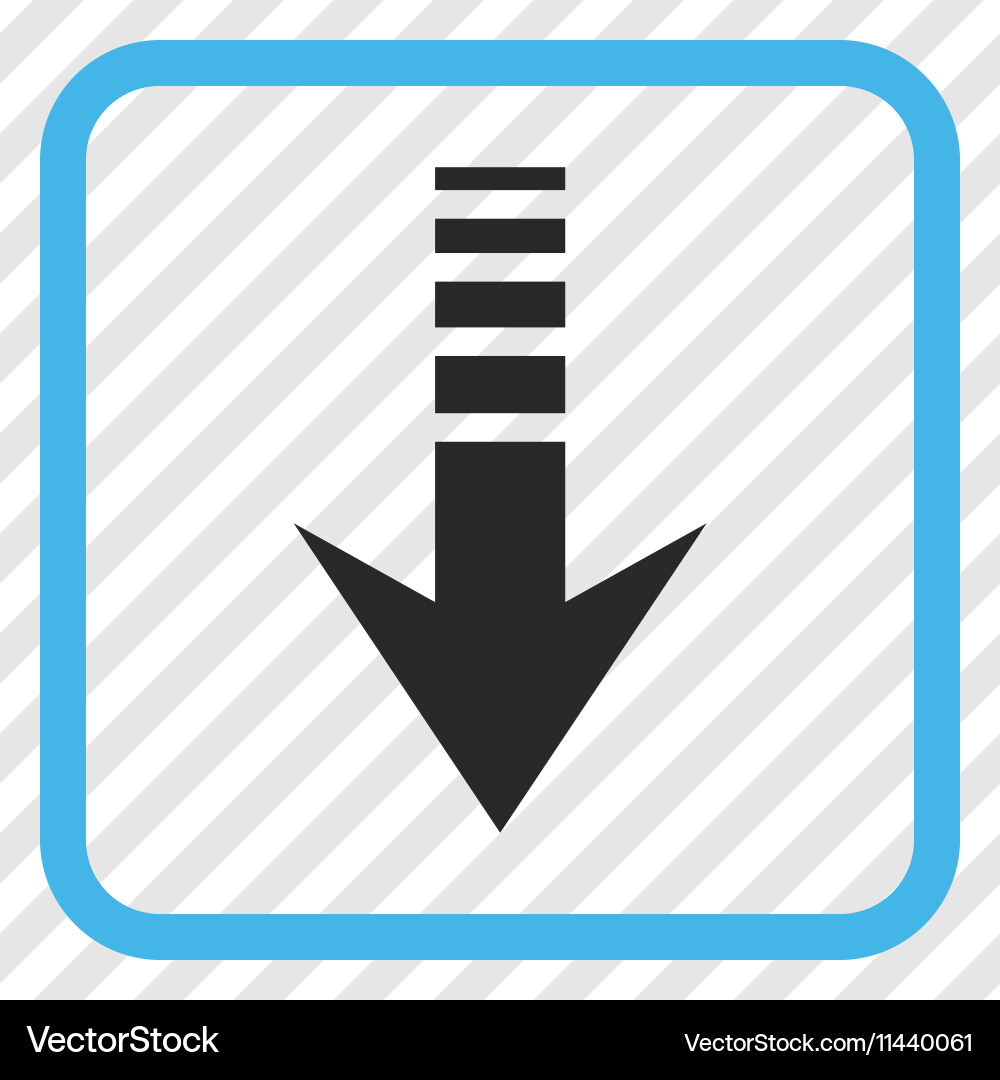 Send down icon in a frame Vector Image