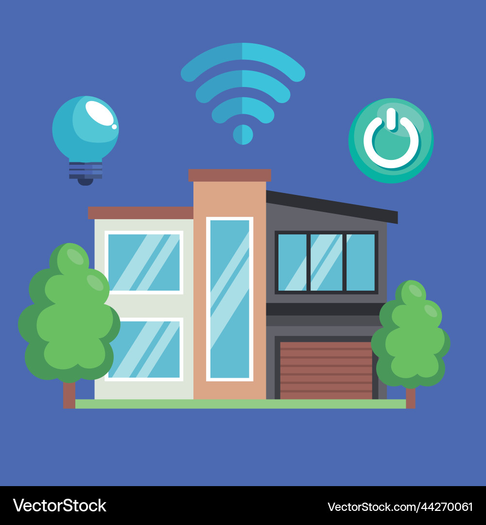 Smarthouse tech with services Vector Image