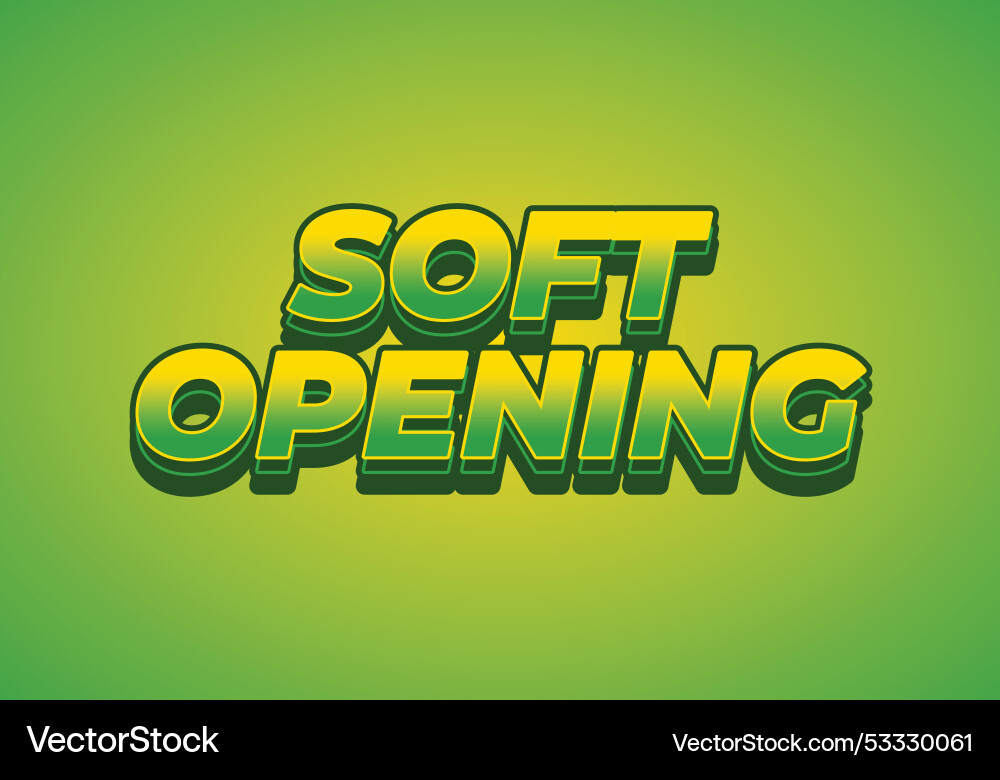 Soft opening text effect for digital ads with 3d Soft opening text effect for digital ads with 3d Vector Image
