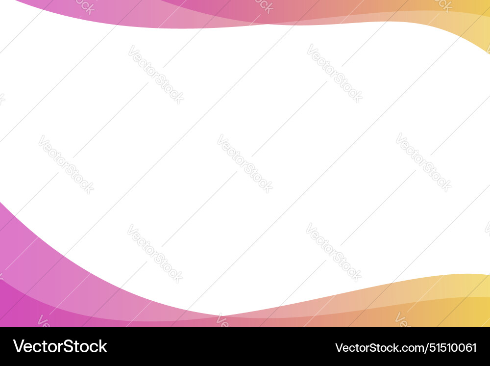 Wavy border design with gradient colors Vector Image