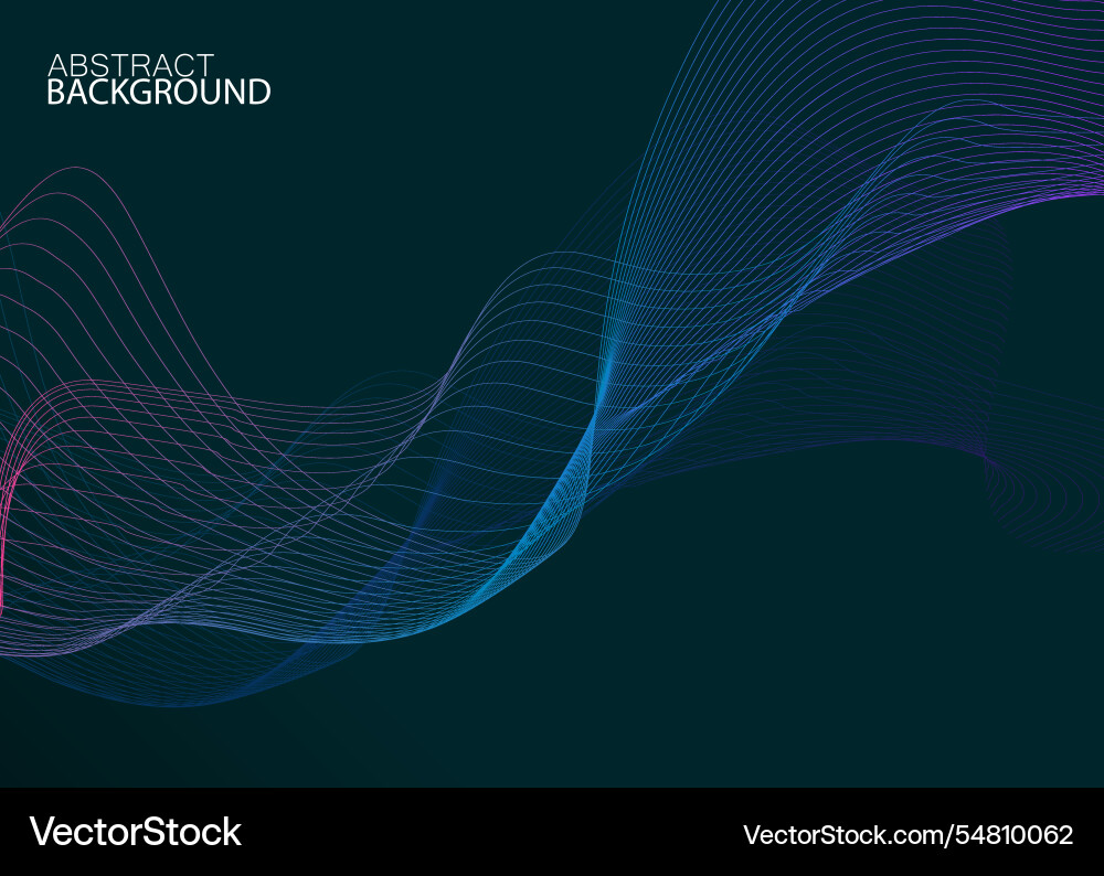 Abstract background with colored dynamic waves Vector Image