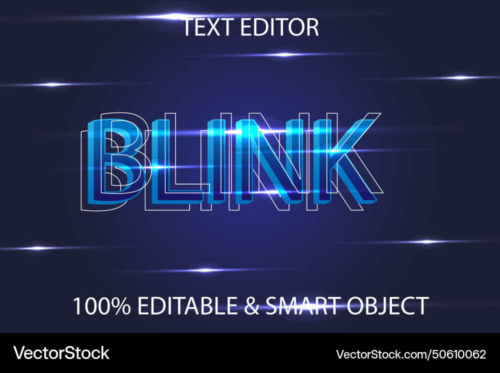 Blink 3 dimensions emboss modern style vector image