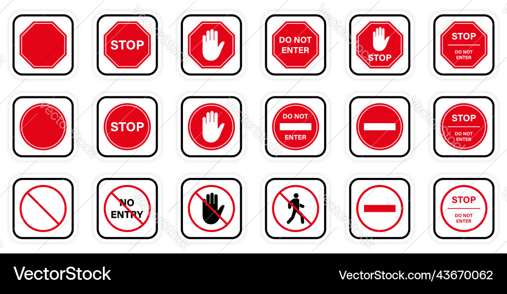 Do not enter red circle symbol caution no allowed Do not enter red circle symbol caution no allowed vector image