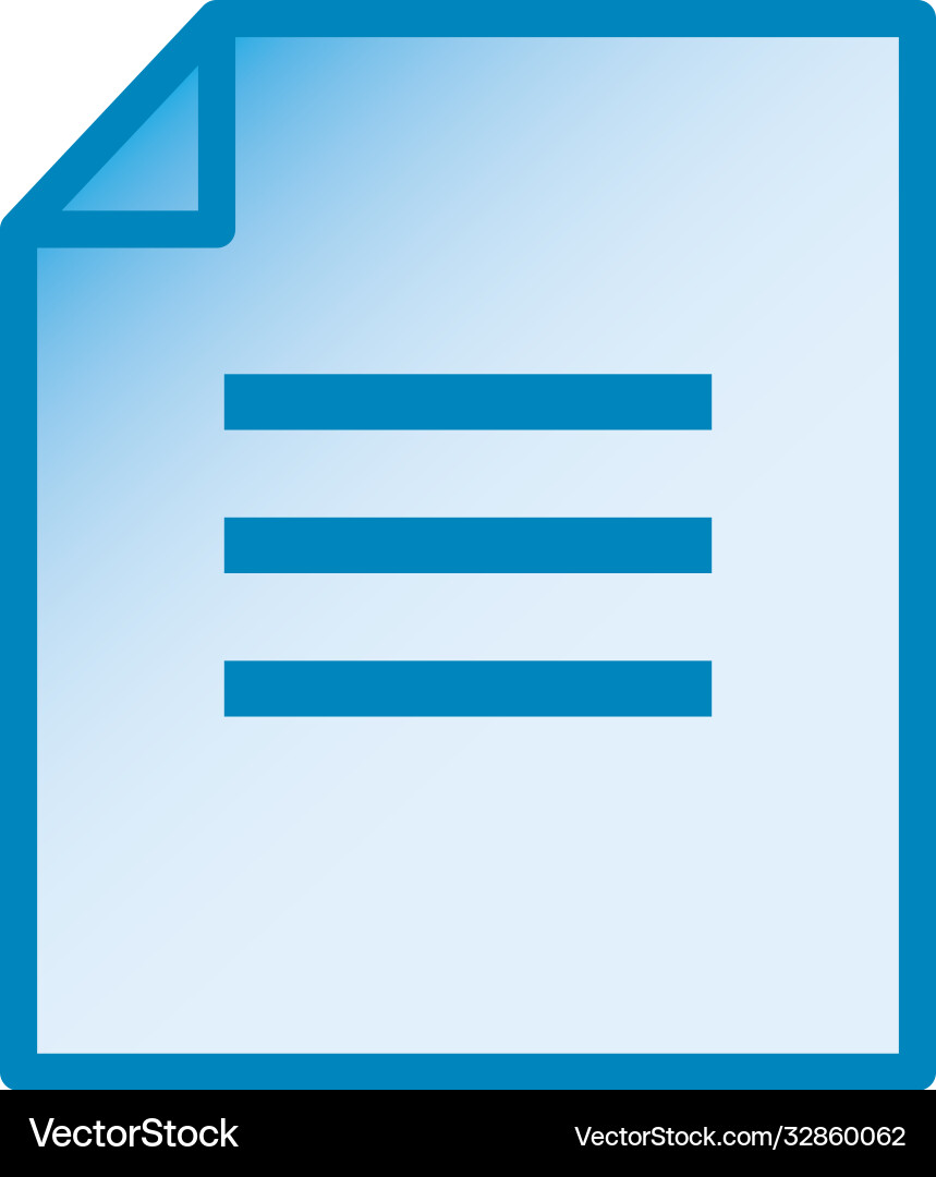 Document paper line and gradient style icon vector image
