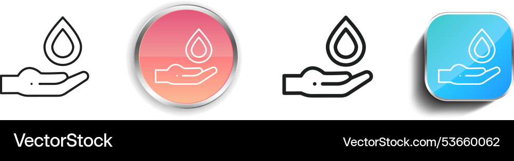 Drop-Symbol dünne lineare regelmäßige und Schaltfläche Stil Drop-Symbol dünne lineare regelmäßige und Schaltfläche Stil vektorbild