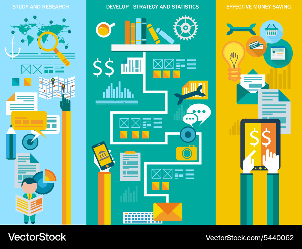Flat style ui icons to use for your business vector image
