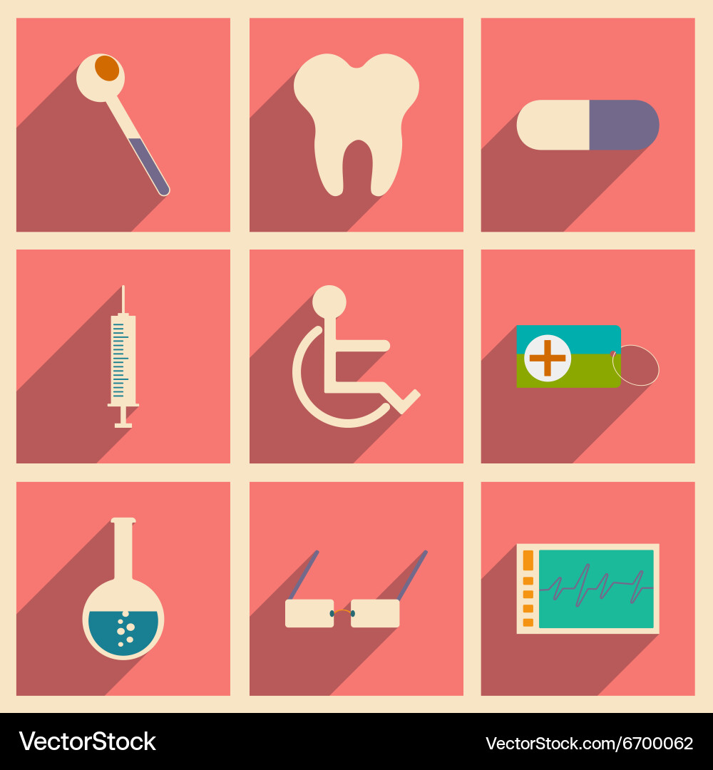 Flat with shadow concept and mobile application Vector Image