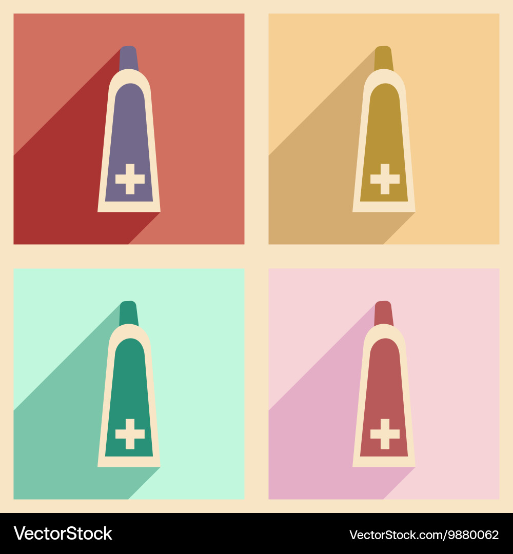 Flat with shadow concept and mobile application Vector Image