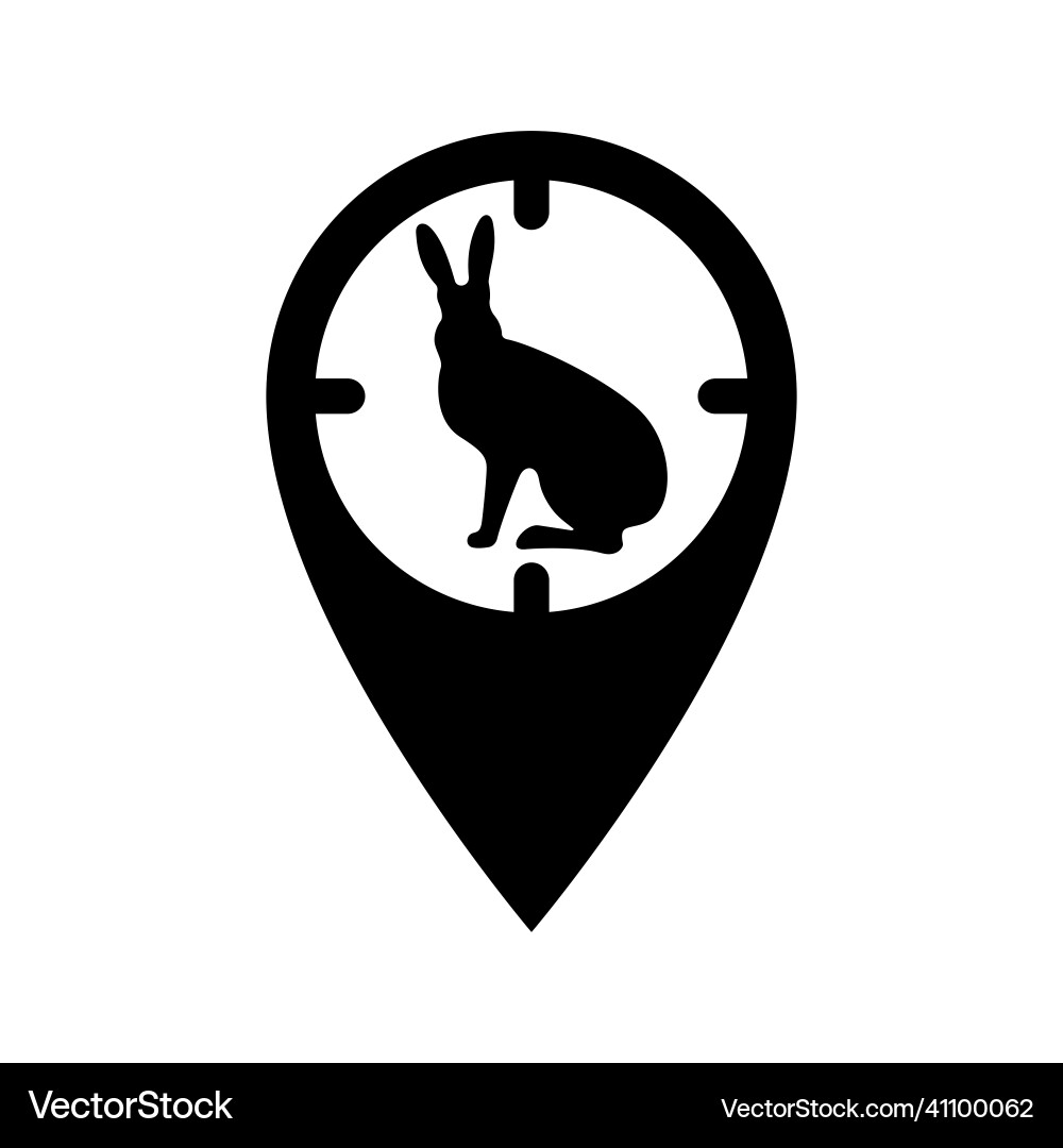 For a hunter mark on the map in form Vector Image