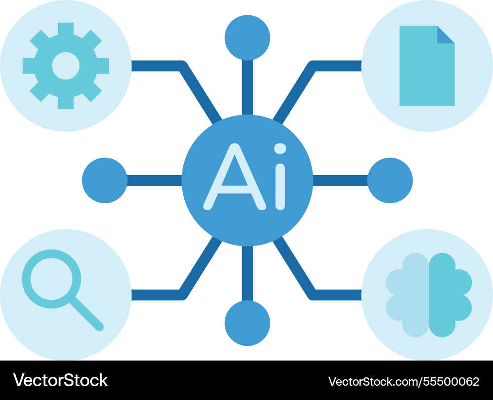 Generative ai system icon vector image