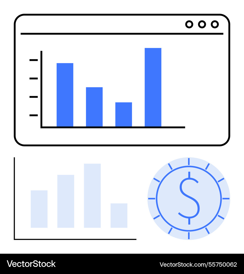 Graphical data representation showcasing bar chart Graphical data representation showcasing bar chart Vector Image