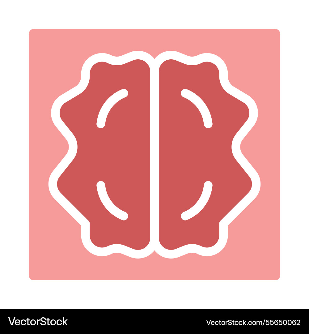 Human brain on pink background Royalty Free Vector Image