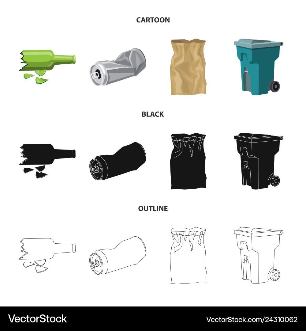 Isolated object of dump and sort sign set Isolated object of dump and sort sign set vector image