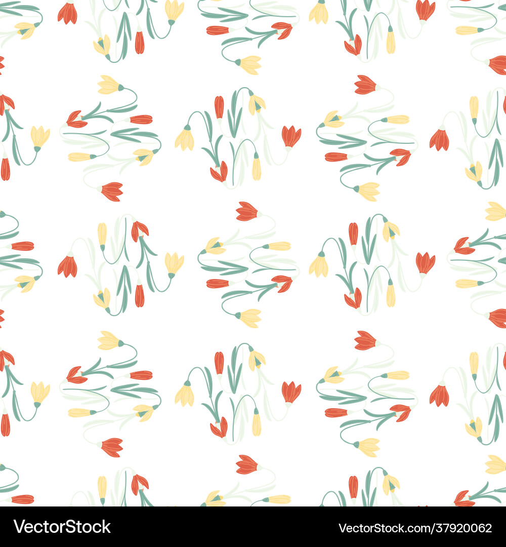 Isolated seamless pattern with red decorative Isolated seamless pattern with red decorative vector image