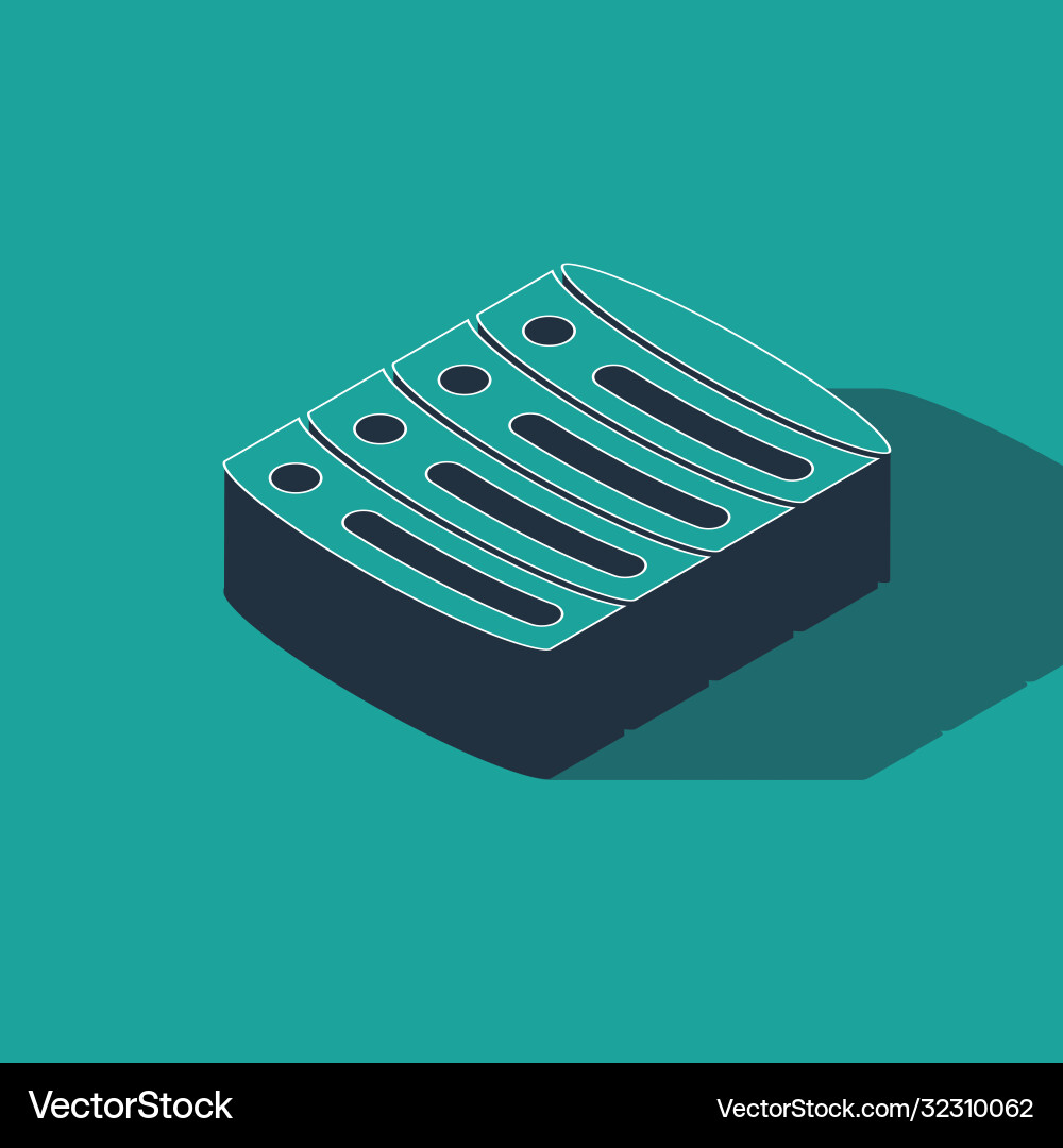 Isometric server data web hosting icon isolated Vector Image