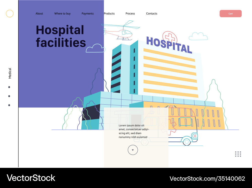 Krankenversicherung - Krankenhaus Krankenversicherung - Krankenhaus vektorbild
