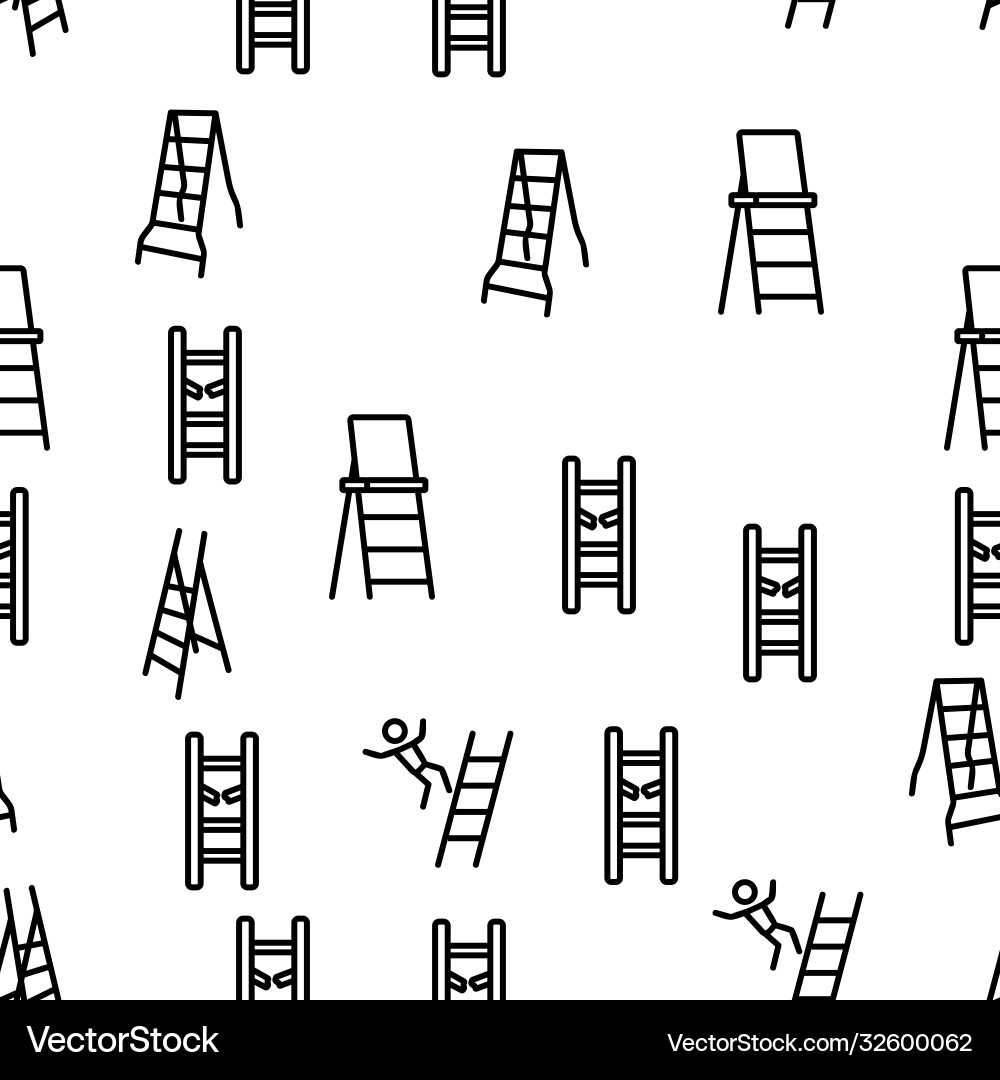 Ladder and staircase seamless pattern Vector Image
